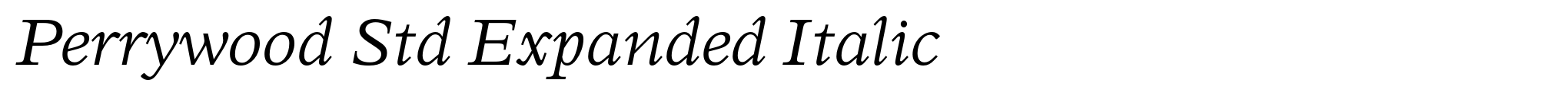 Perrywood Std Expanded Italic image